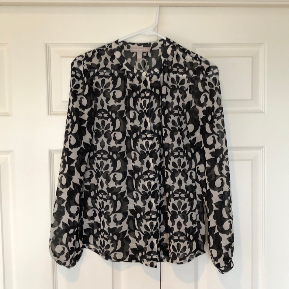 Sheer long sleeve top